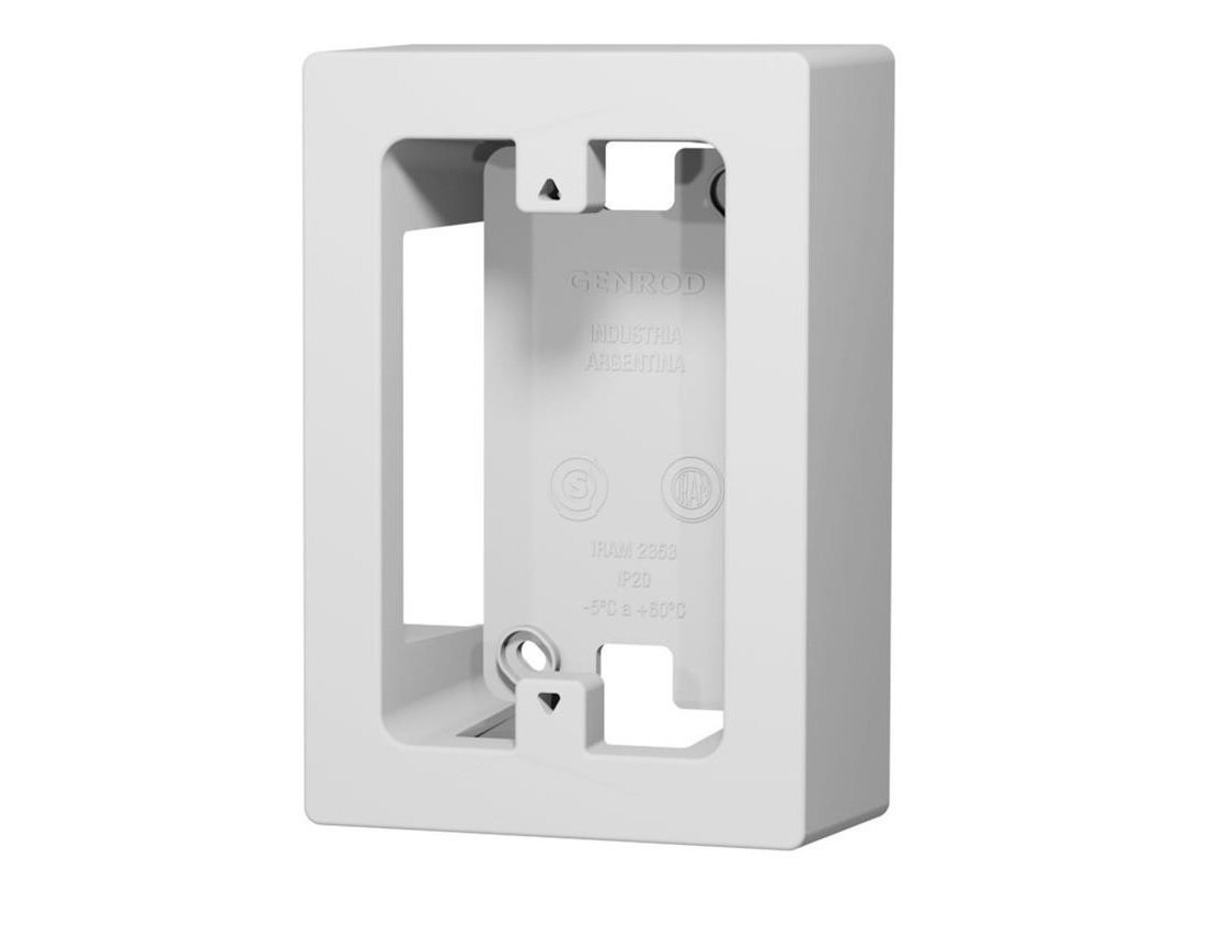 CAJA RECTANGULAR PARA BASTIDOR GENROD MONOBLOCK BLANCA